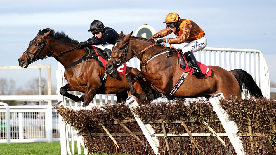 Springtime Promise (near side) on her way to victory