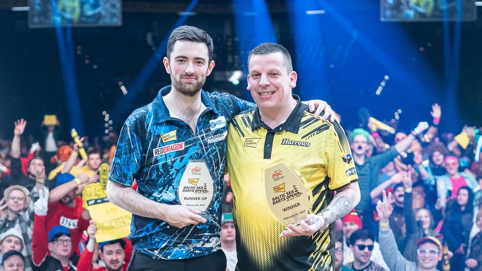 Luke Humphries and Dave Chisnall (Picture: Jonas Hunold/PDC Europe)