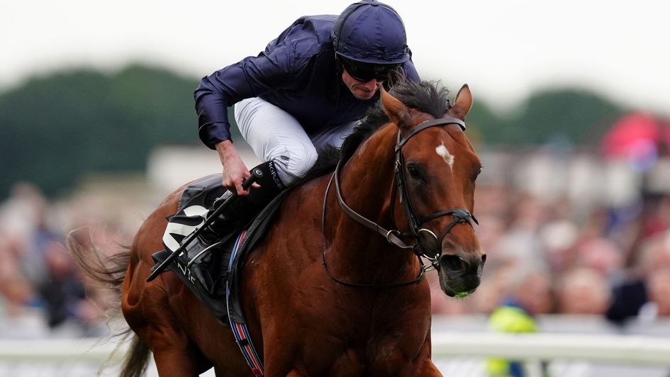 City of Troy is driven out to win the Juddmonte International in impressive style