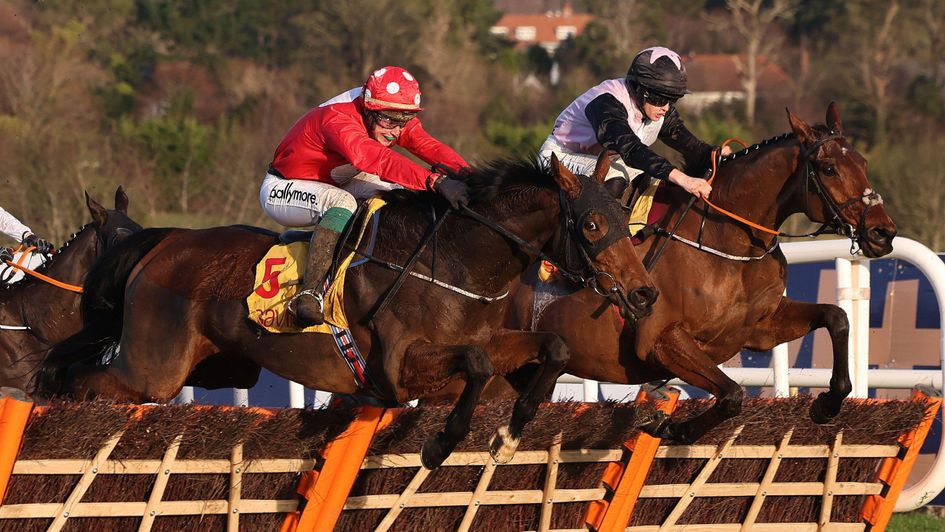 Home By The Lee (left) in winning action at Leopardstown