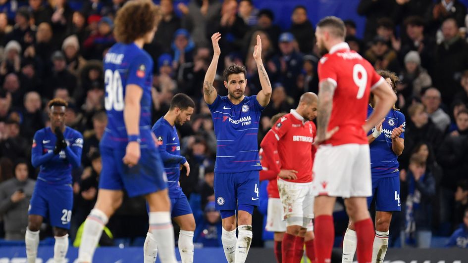 Emotional farewell? Cesc Fabregas is subbed ahead of his reported transfer to Monaco