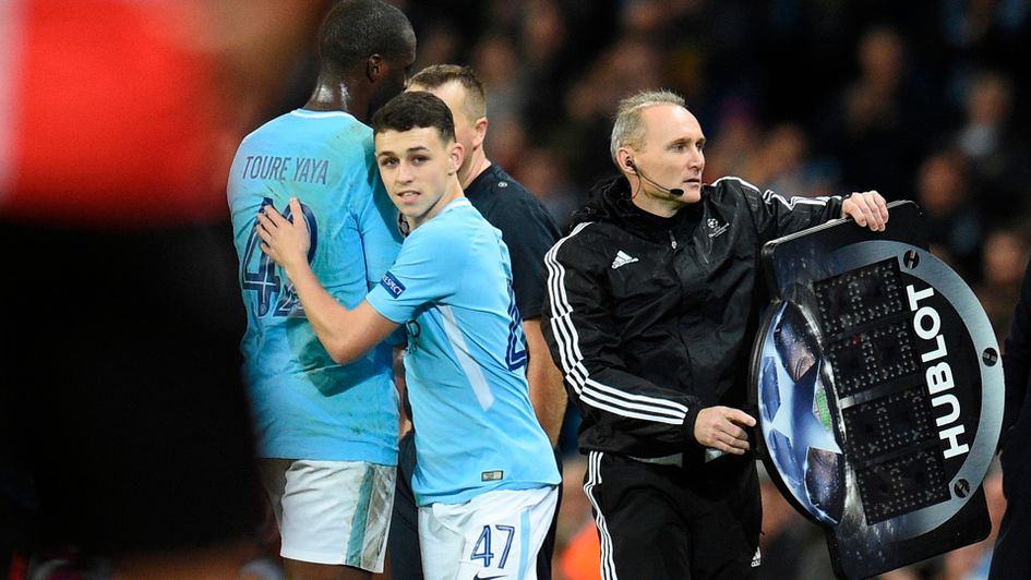 Phil Foden makes his Manchester City debut