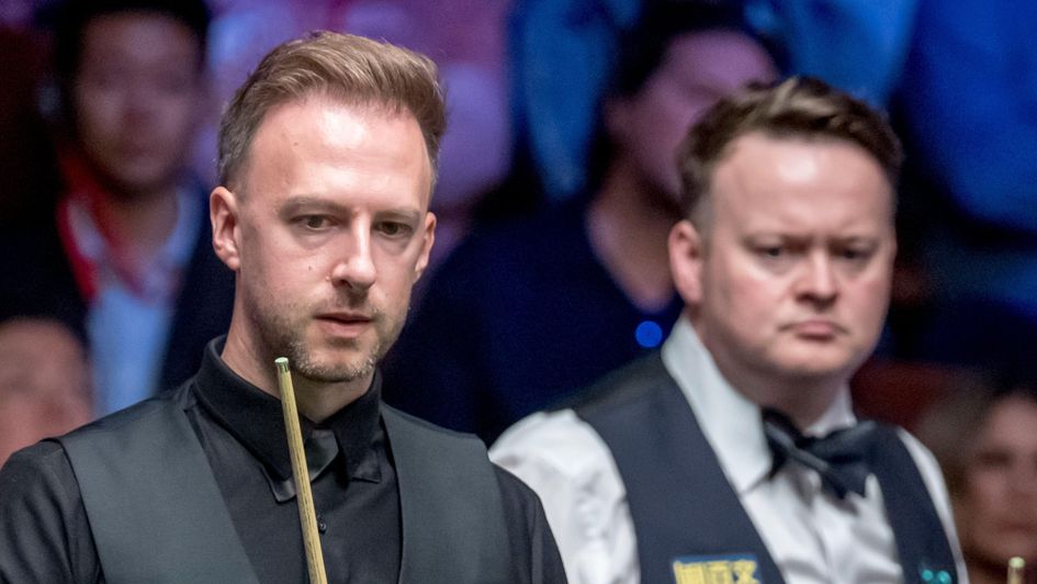 Judd Trump and Shaun Murphy at the Crucible