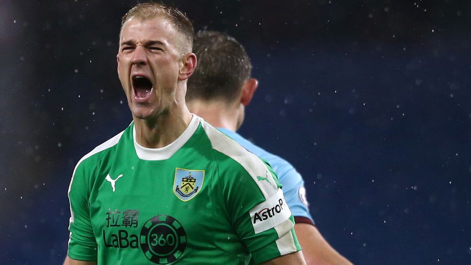 Joe Hart celebrates Burnley's goal