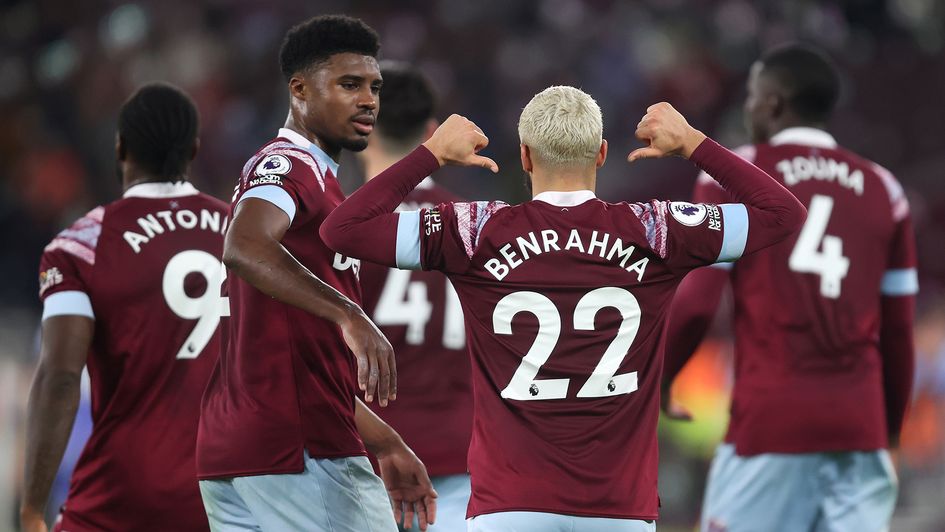 Said Benrahma celebrates a goal for West Ham