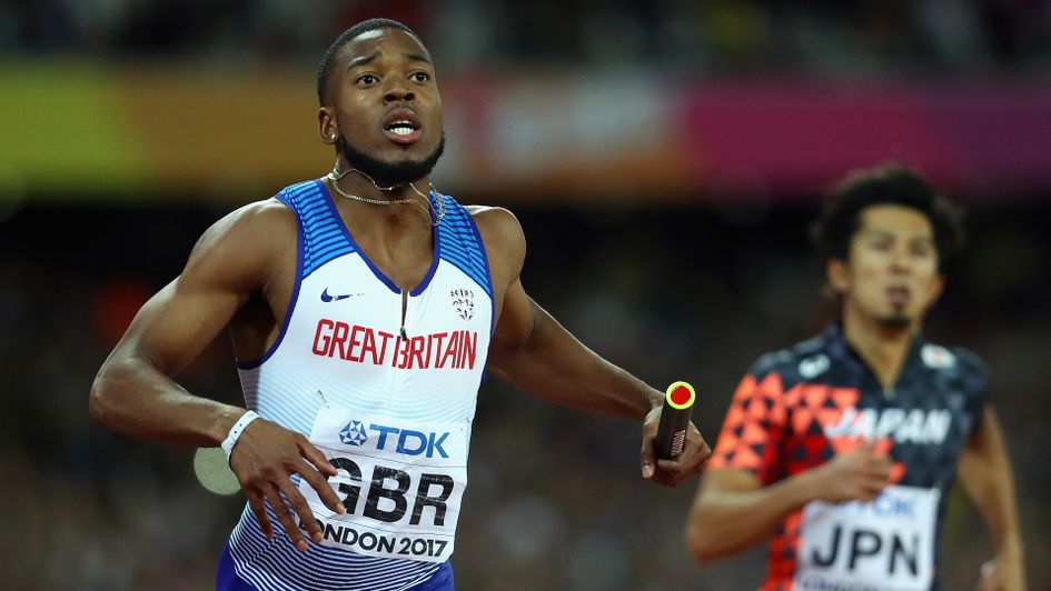 Nethaneel Mitchell-Blake leads GB to 4x100m glory