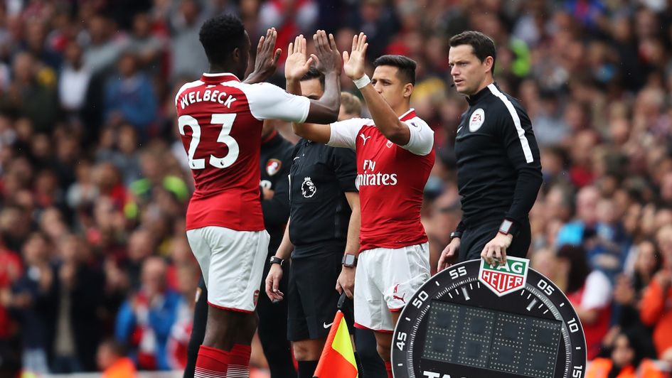 Alexis Sanchez comes off the bench for Danny Welbeck