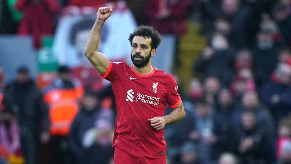 Mohamed Salah celebrates his goal against Norwich