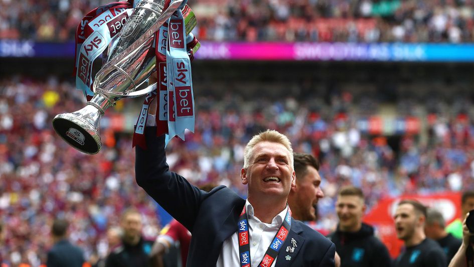 Dean Smith has guided Aston Villa back to the Premier League just eight months after becoming Villa boss
