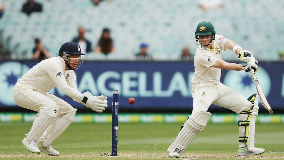 Steve Smith bats on the final day at the MCG