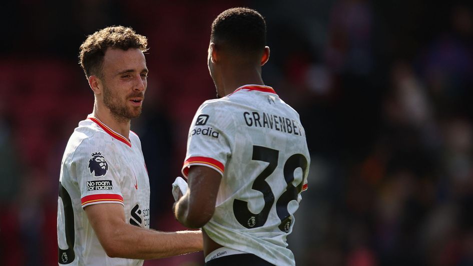 Diogo Jota celebrates for Liverpool