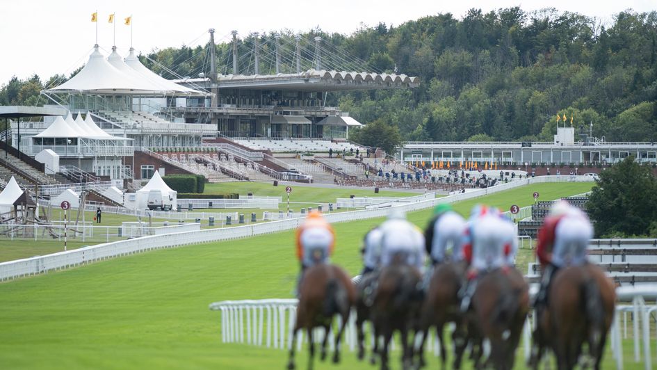 Action from Glorious Goodwood's meeting behind closed doors