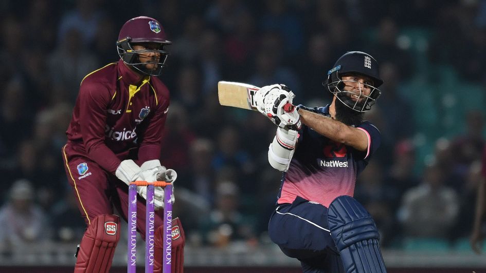 Moeen Ali in action for England