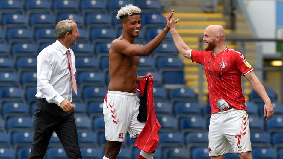 Jonny Williams (right) with Lee Bowyer and Lyle Taylor