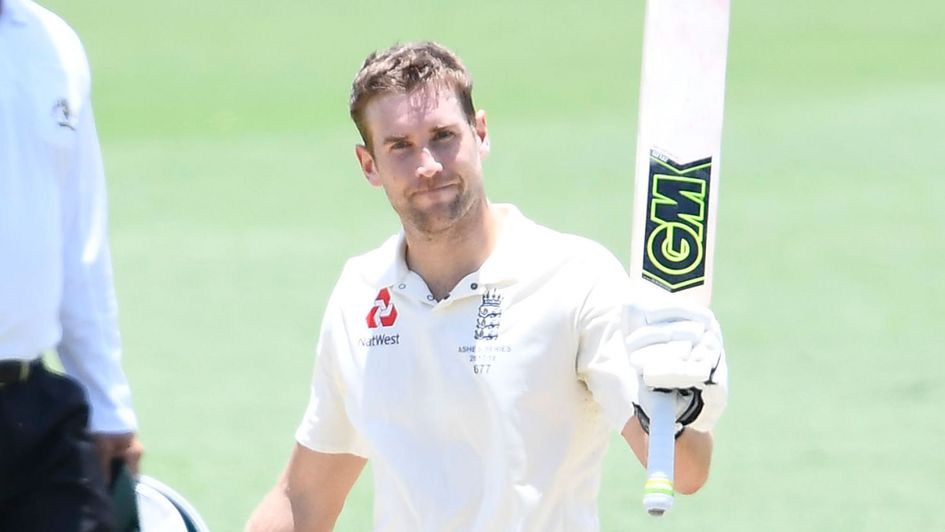 Dawid Malan celebrates his century on day three