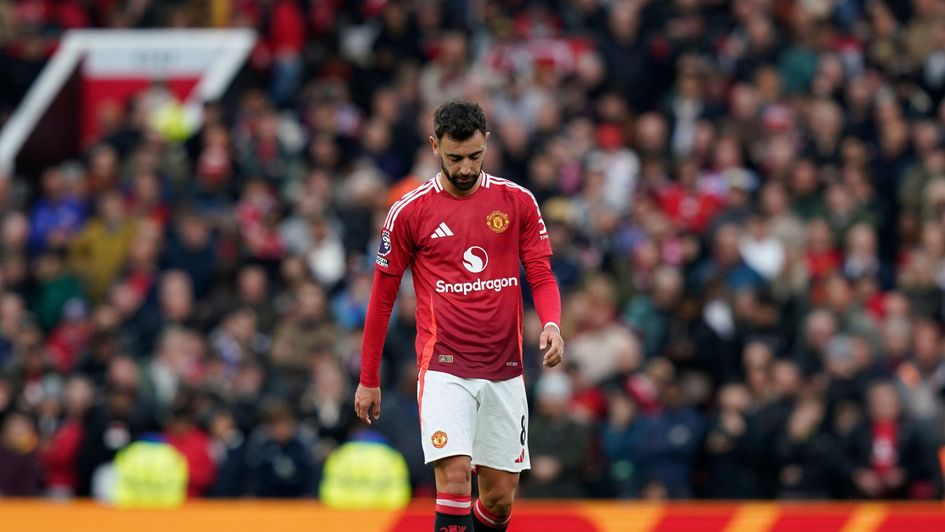 Bruno Fernandes was sent off at Old Trafford