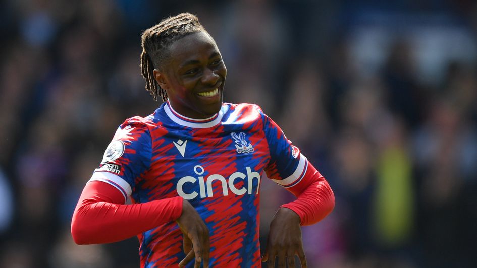 Eberechi Eze celebrates Crystal Palace's fourth goal