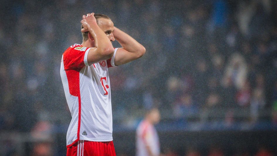 Harry Kane: Bayern Munich forward reacts during the 3-2 Bundesliga defeat at Bochum