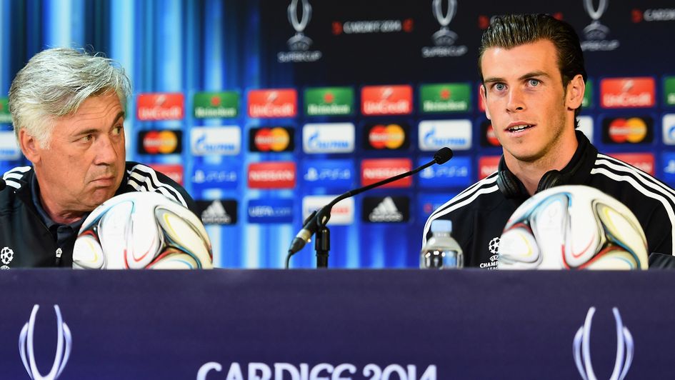 Carlo Ancelotti with Gareth Bale