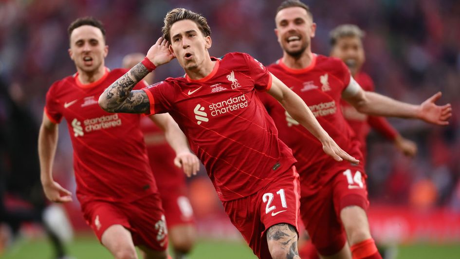 Liverpool players celebrate