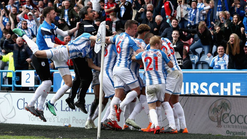 Huddersfield Town celebrate