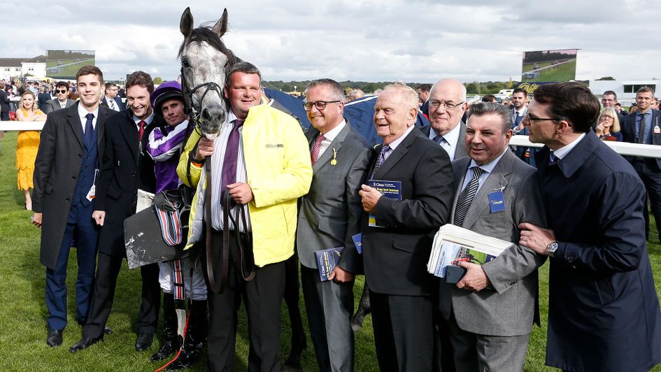 Connections of Capri celebrate in the winner's enclosure