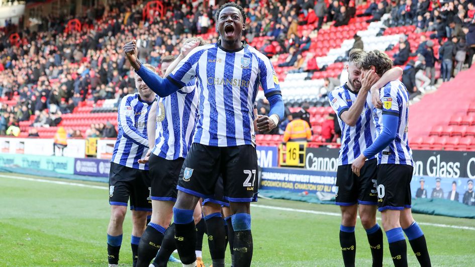 Dominic Iorfa celebrates as Sheffield Wednesday secure a 3-1 win at Charlton