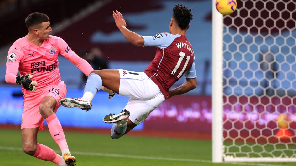 Ollie Watkins heads home to put Villa in front