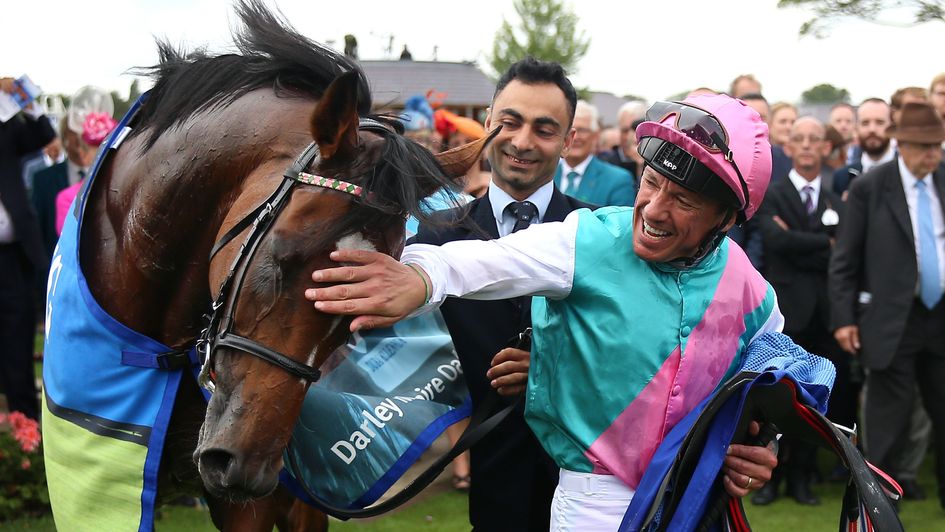 Frankie celebrates with Enable at York