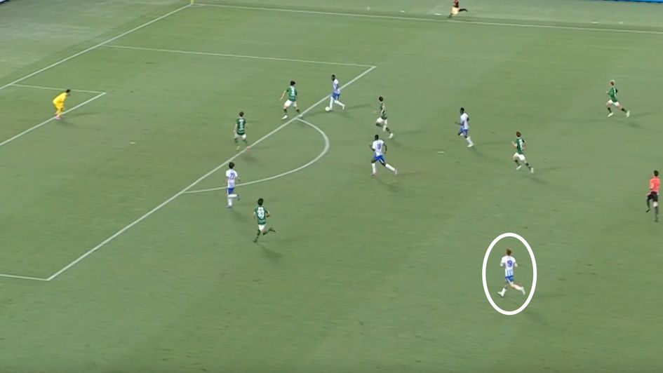 Valentín Barco's attacking position