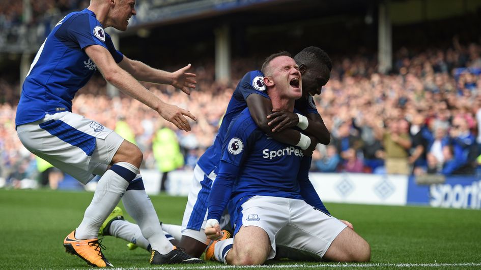 Wayne Rooney celebrates