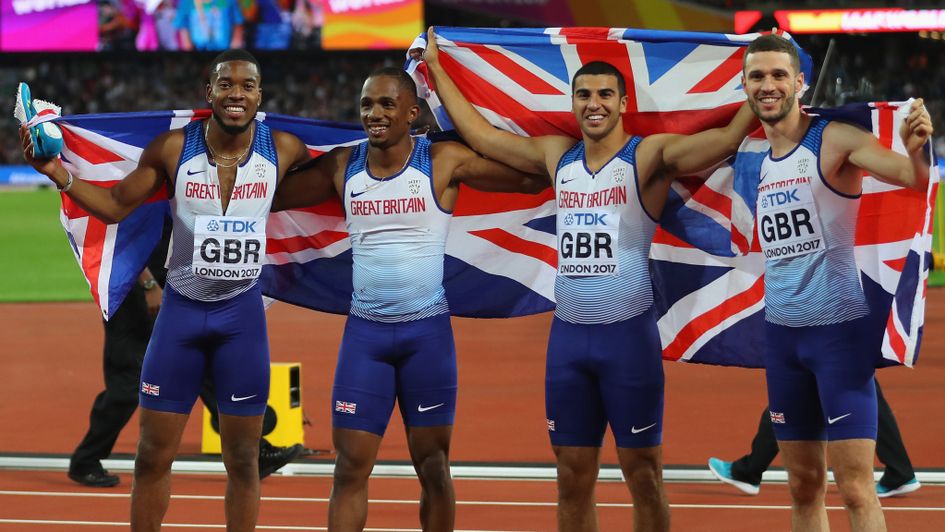 Chijindu Ujah, Adam Gemili, Daniel Talbot and Nethaneel Mitchell-Blake won relay gold