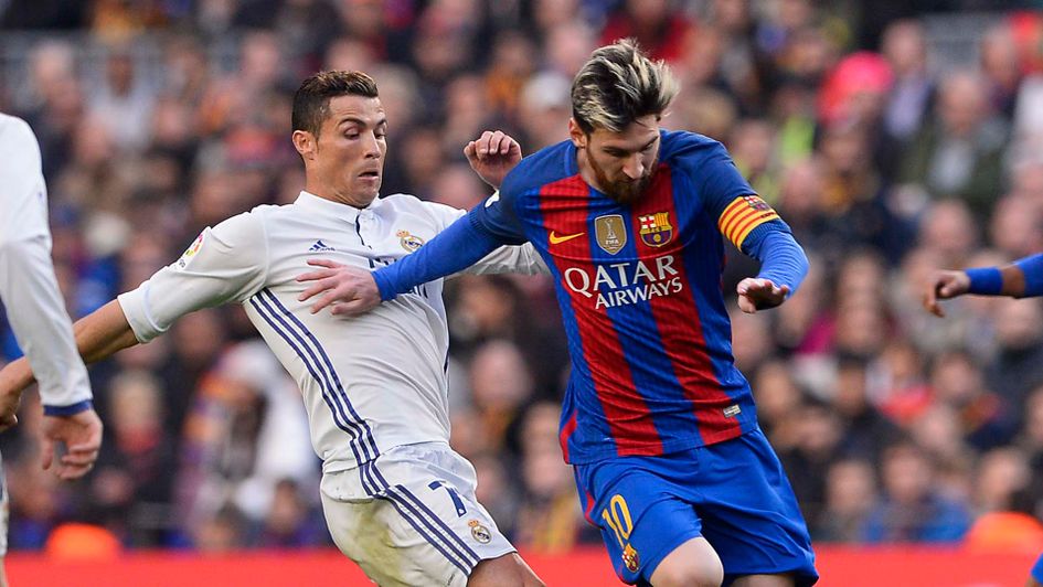 Lionel Messi and Cristiano Ronaldo in action for Barcelona and Real Madrid