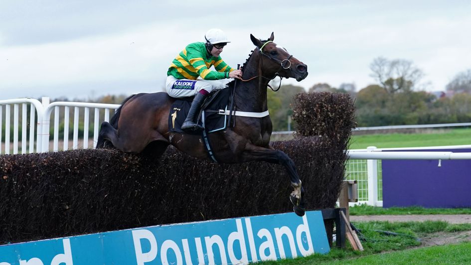 Jonbon ridden by Aidan Coleman on the way to winning at Warwick