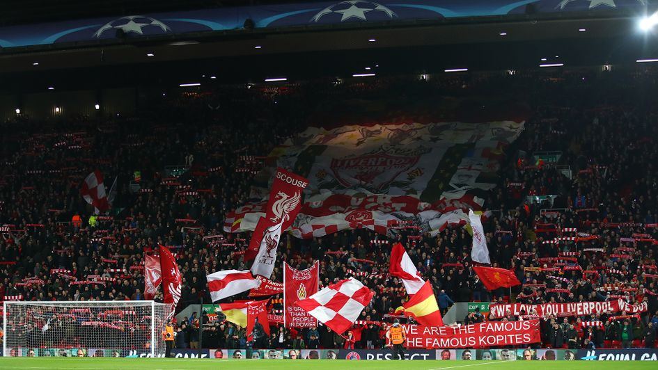 Liverpool's famous Kop, pictured during their Champions League clash with Spartak Moscow