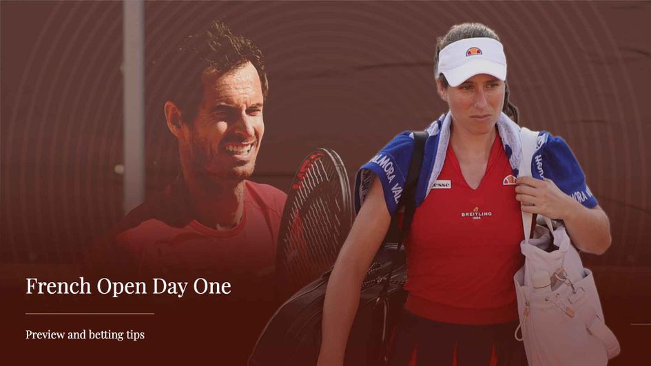 Johanna Konta and Andy Murray will both be playing on the opening day of the French Open