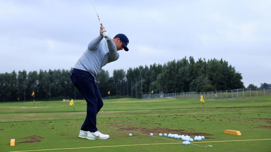 Paul Casey on the range at Royal St George's - but did our man find his when called upon?