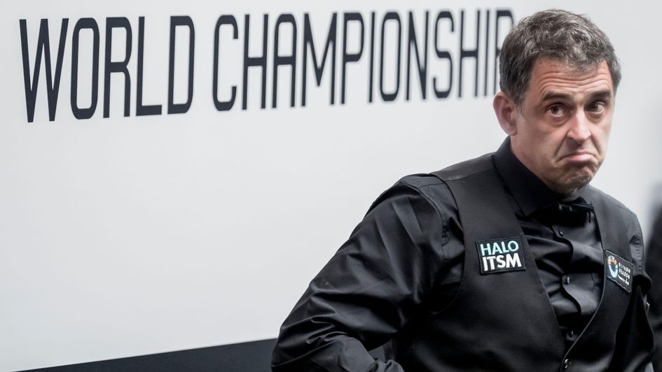 Ronnie O'Sullivan in action at the Crucible