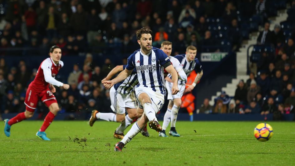 Jay Rodriguez scores from the penalty spot