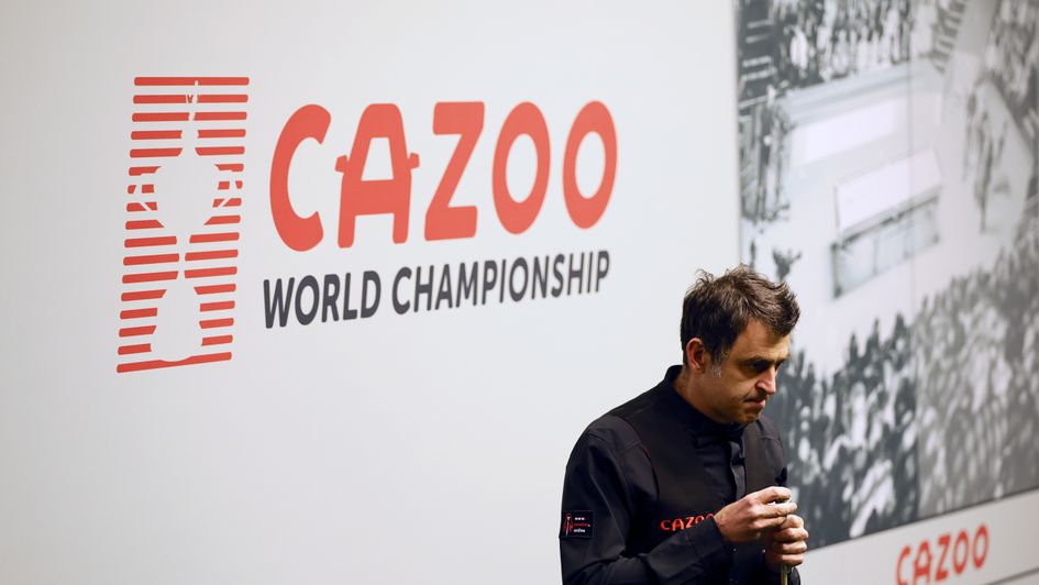 Ronnie O'Sullivan on day one of the World Championship