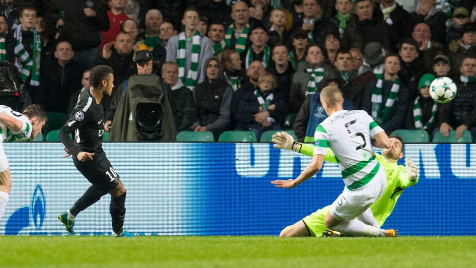 Neymar scores for PSG against Celtic