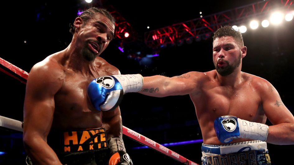 Tony Bellew lands a vicious right on David Haye