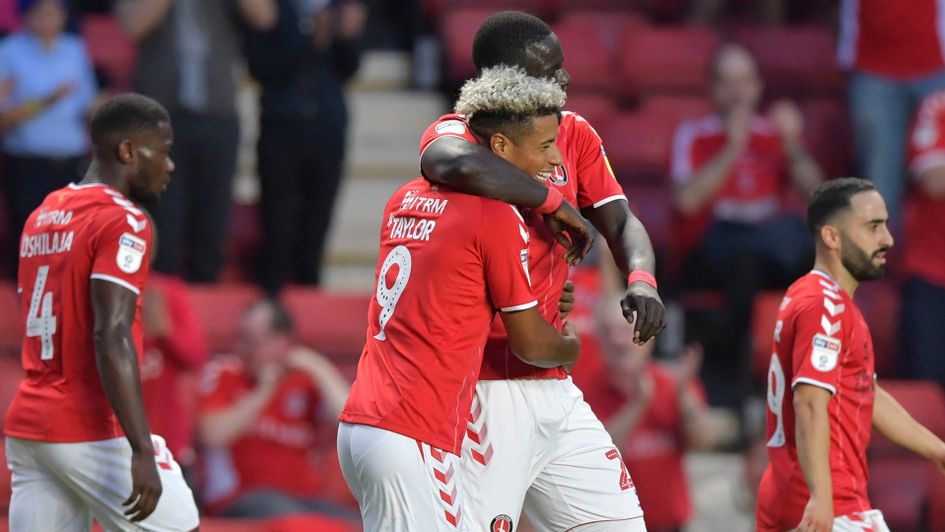 Celebrations for Lyle Taylor and Charlton