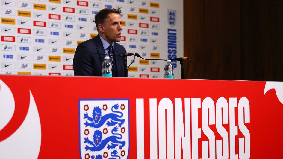 England women's coach Phil Neville