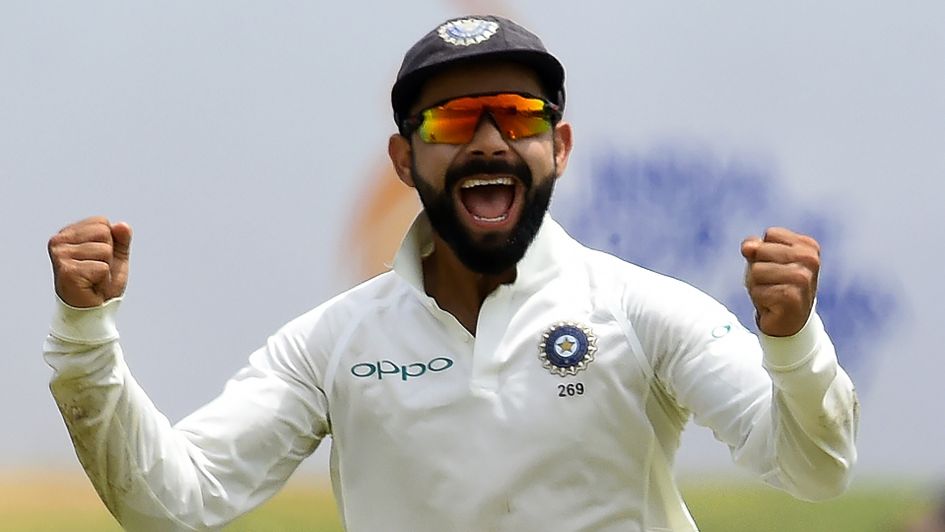 Virat Kohli celebrates India's victory