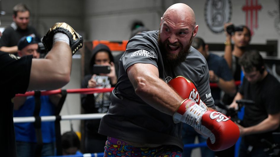 Tyson Fury in training