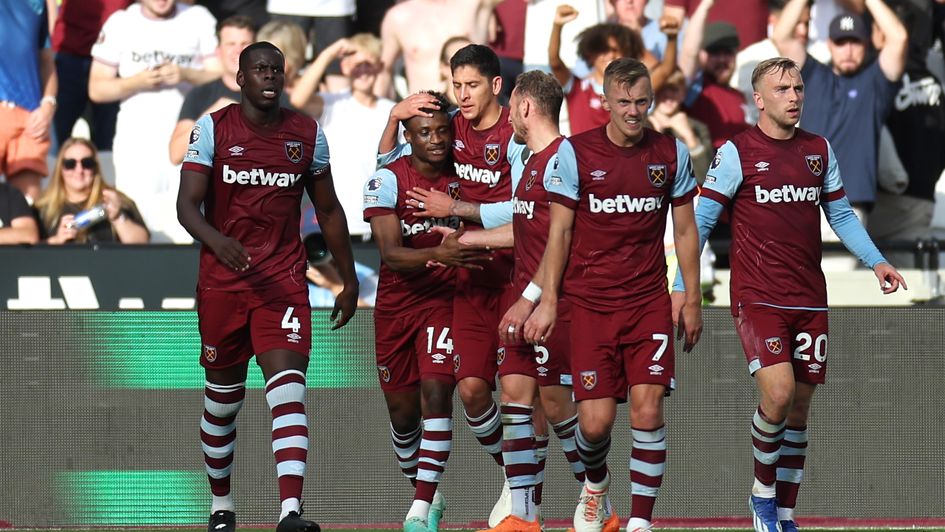 West Ham's Mohammed Kudus (second left) celebrates