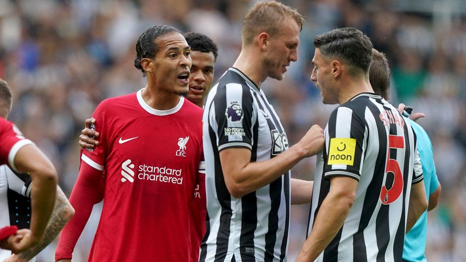 Virgil van Dijk was sent off against Newcastle