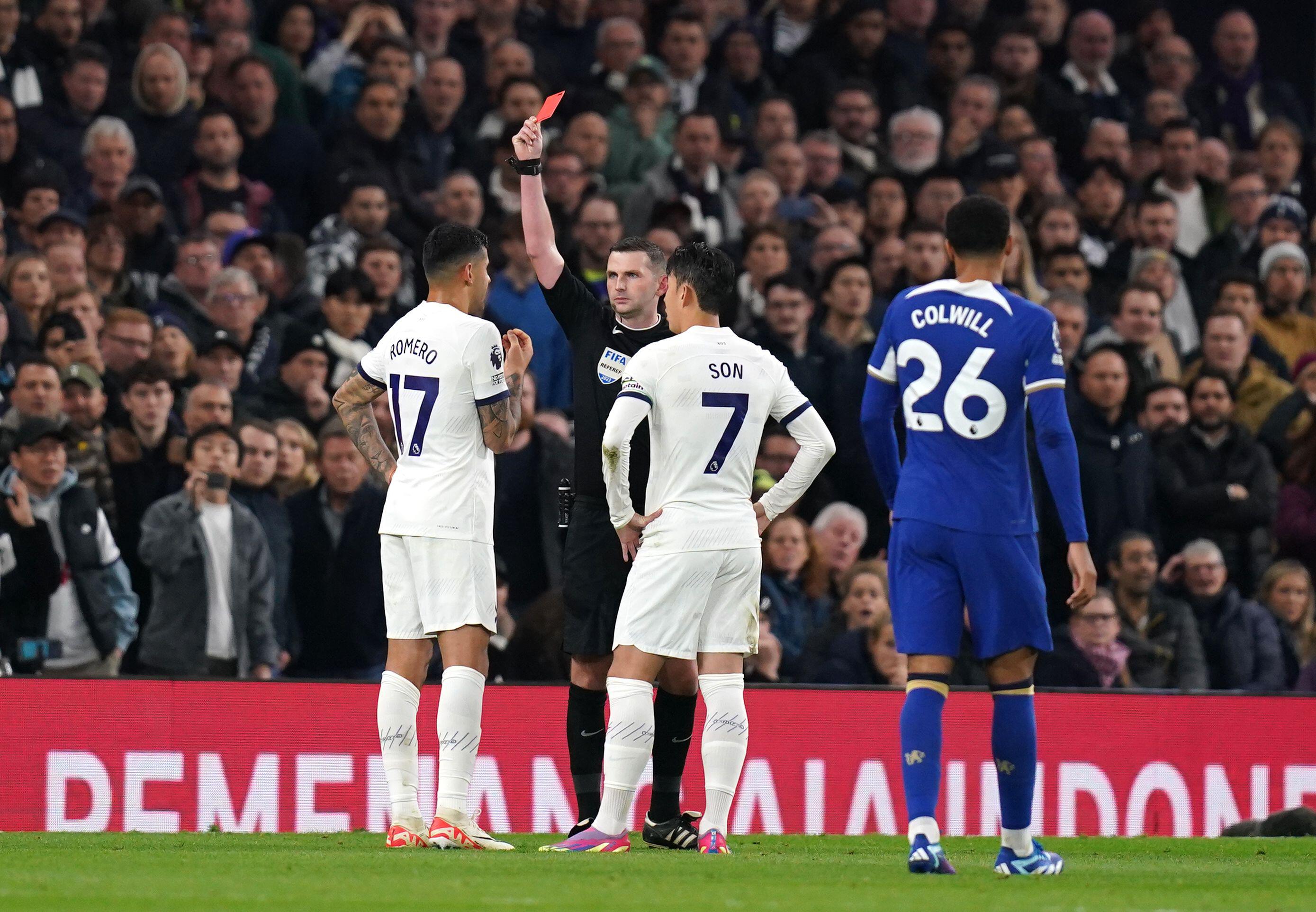 Tottenham 1 Chelsea 4 LIVE RESULT: Jackson's hat-trick sinks nine-man Spurs  in chaotic derby with FIVE disallowed goals