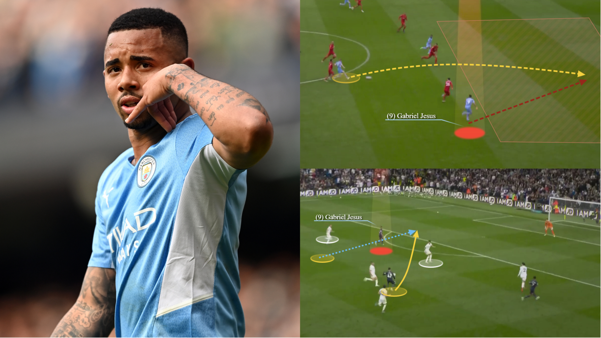 Lacazette vs Gabriel Jesus  Arsenal vs Manchester City